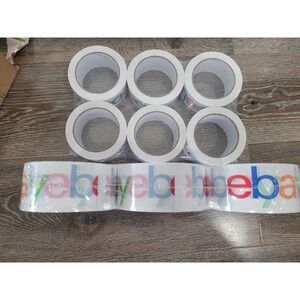 12 Rolls eBay Branded Shipping Packing Tape Sealing Tape Colorful Logo 2"